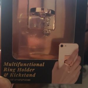 Phone ring holder and kick stand